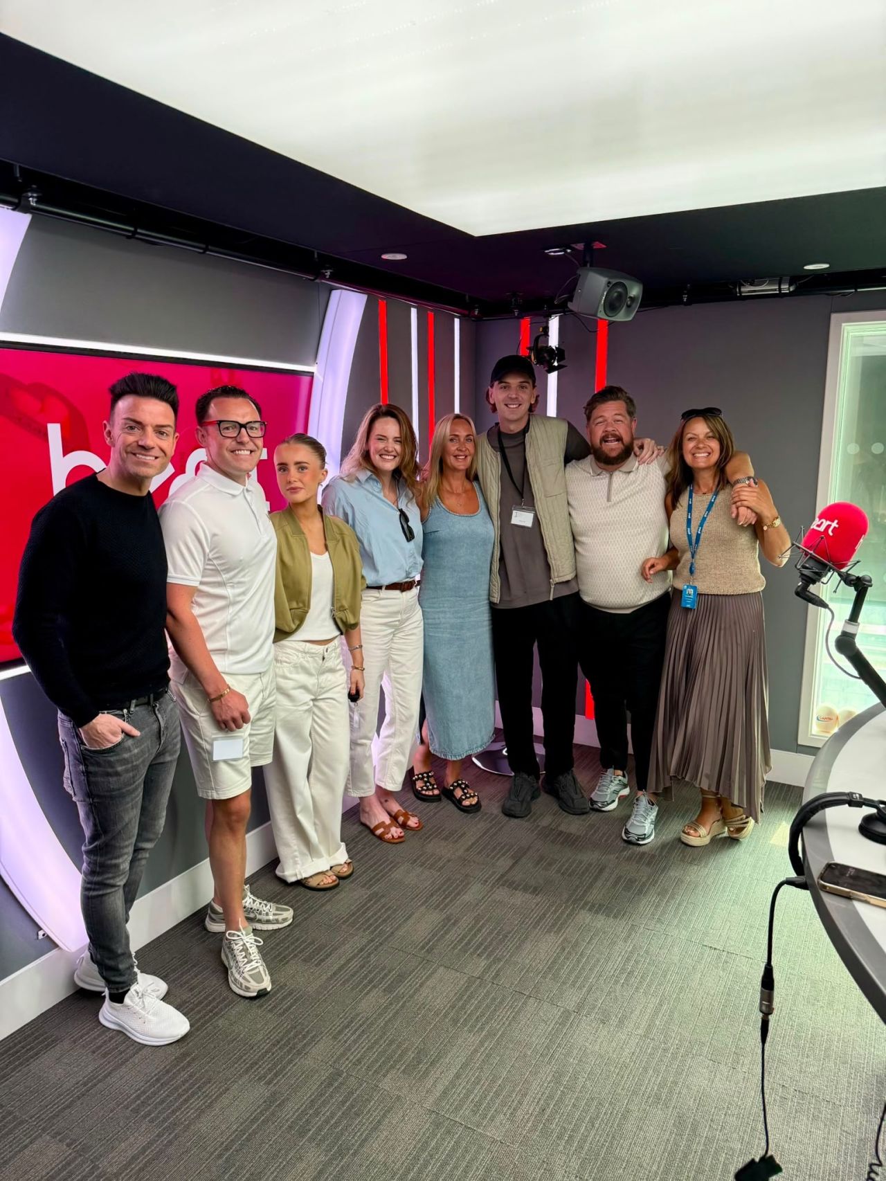 The Move as One team on location at a radio studio